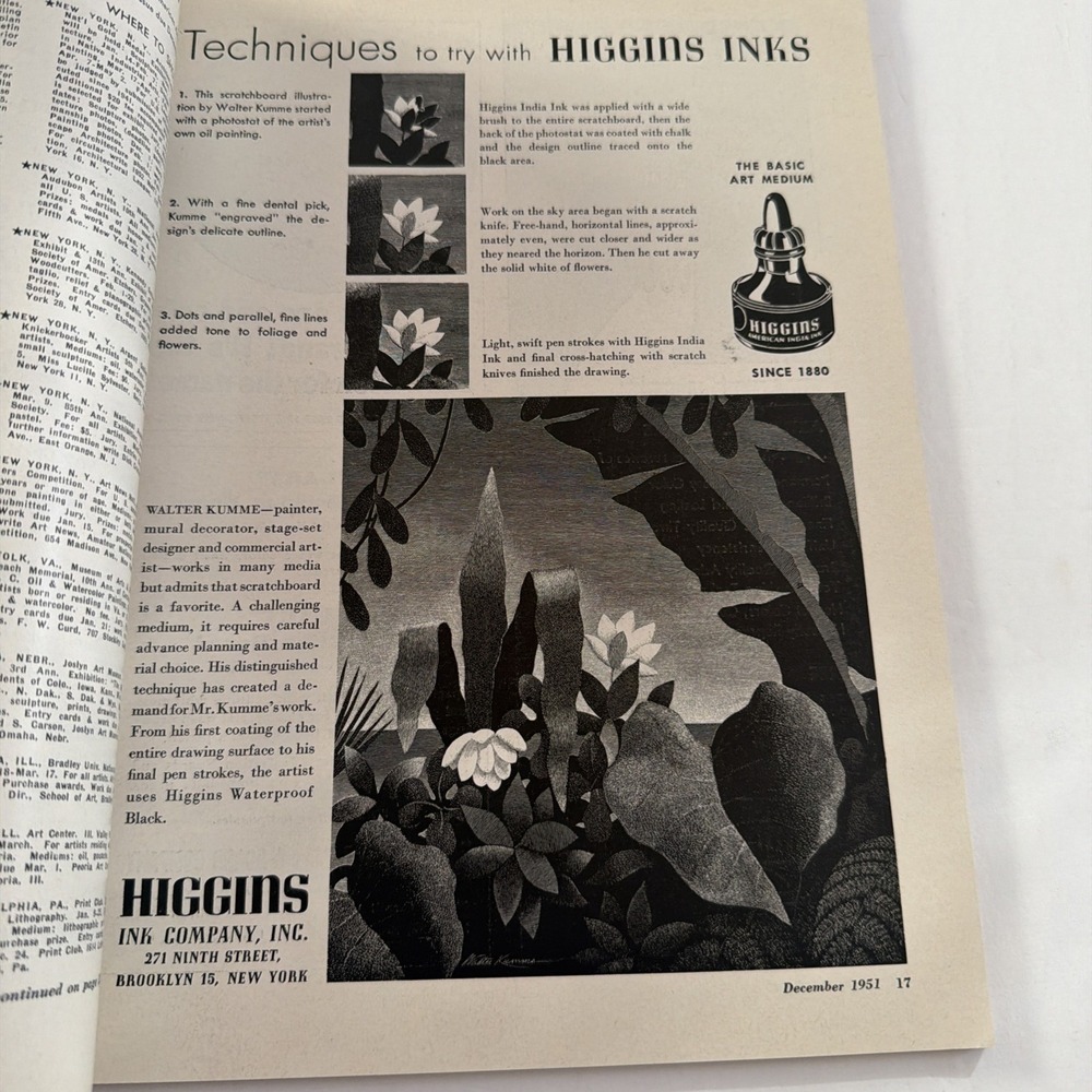 American Artist Magazine Dec 1951 Dan Lutz Howard Pyle Gerard David Rico Lebrun - Picture 11 of 16